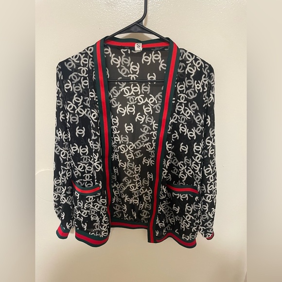Tops - ✨CC Chanel Sheer Cardigan Size M